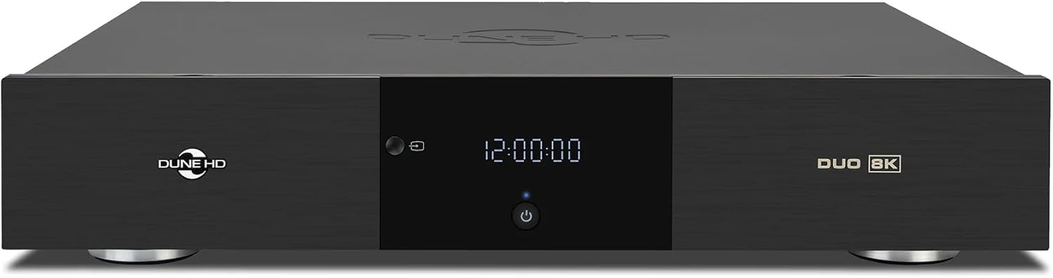 Dune HD Duo 8K, Premium Full Size Media Player, 43 Inches, Android Box, 2 x HDMI Outputs - Inputs, 2 x HDD Racks, Integrated Matrix Hardware, Professional 8K HDMI Switch/Splitter, 8/64