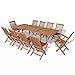 vidaXL Teck Ensemble de Salle à Manger d'Extérieur 11 pcs Salon de Jardin