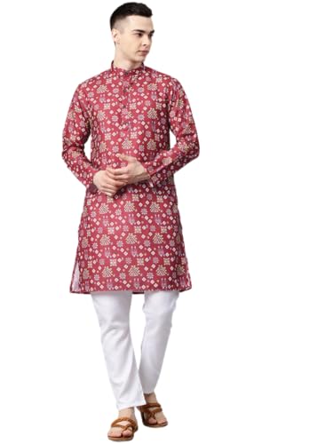 Image of Luxrio Kurta Set for Men Cotton Blend Kurta with Pyjama Set Ethnic Set