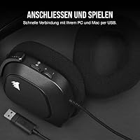 Corsair HS80 RGB USB Gaming-Headset - Schwarz – Ansicht 5