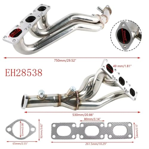 Colector y cola de escape para M52 (1994-2002) E36 E46 E39 Z3 E38 2