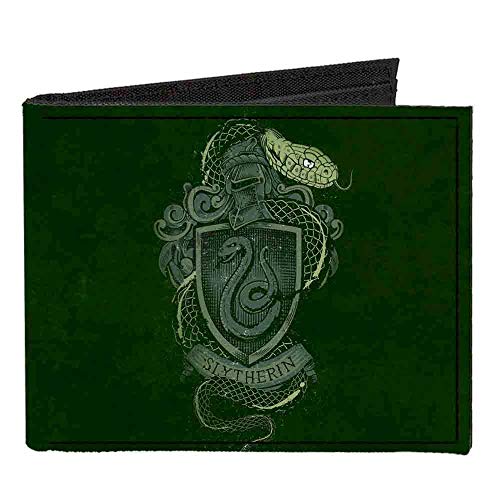 Buckle-Down Men's Standard Canvas Bifold Wallet-Harry Potter, 4.0" X 3.5" #TOP14