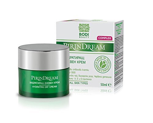 Super Hydrating Anti-Wrinkle Day Cream with PhytoCellTecTM Apple Stem Cells, Matrixyl, Mursala Tea, Bulgarian Rose & Red Clover Extracts Paraben Free 50ml by Pirin Dream