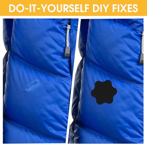 12 peças de remendos de reparo para jaquetas, kit de remendo de reparo de jaqueta acolchoada, remend