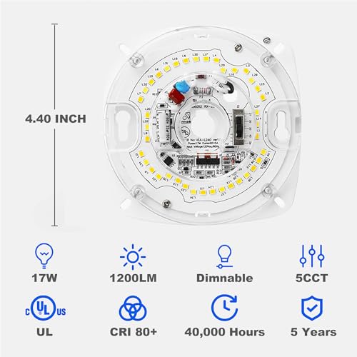 Legental 4.4" LED Light Engine 5.39" Overall Ceiling Fan Light Replacement by Legental - Used condition - Image 3