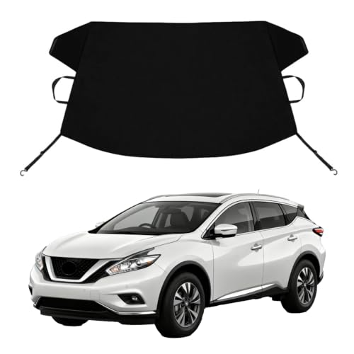 Image of Murano Custom Windshield Cover for Ice and Snow Ni-ssan Murano Heavy Duty 600D Oxford Fabric Windshield Protector Fit Waterproof Frost Snow Cover Winter Car Accessories