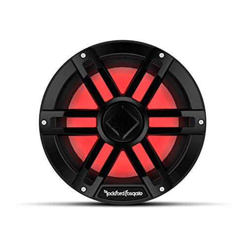 Rockford Fosgate M1D4-10B Color Optix 10 DVC 4-Ohm Multicolor LED Lighted Marine Subwoofer - Black