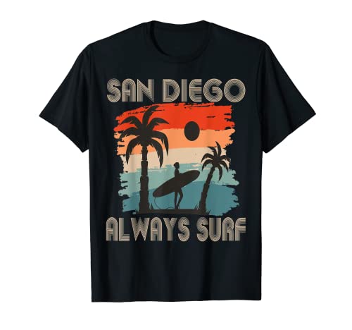 Lunettes de soleil California San Diego Palmiers Plage Océan T-Shirt