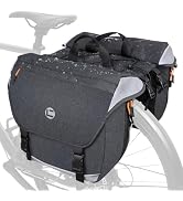 NDakter Haltbarkeit Fahrradtaschen für Gepäckträger Doppeltasche, 35L Wasserdicht Erweiterbar Fahrrad Seitentasche mit Reflektierendem E-Bike Fahrradtasche Gepäckträger für Pendeln Reisen Radfahren Sport & Freizeit