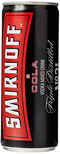 Smirnoff Red Label Vodka and Cola Drink, 250ml