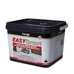 EASYGrout Flow Slurry Patio Grout For Outdoor & Indoor Ceramic Or Porcelain Floor Tiles 15kg Flowable All Weather Paving Jointing Compound Easy Mix With Water, Covers Up To 20m² - Grafito