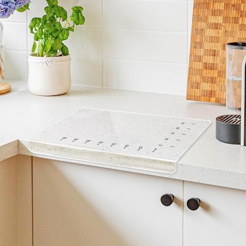 Tablas de cortar acrílicas para encimera de cocina, tabla de cortar transparente (13.8 x 17.8 pulgadas)