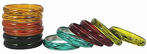 Image of NMII Beautiful Matte Finish Transparent Multicolor Glass Kada for Women & Girls on Different Occasions