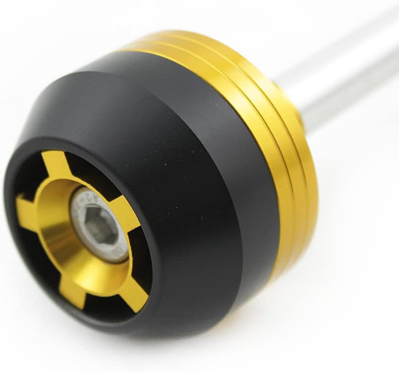 Xerial Motorcycle Aluminum Front Rear Axle Fork Wheel Protector Crash Sliders for GSX-R 600/750 2006-2007 (Rear,Gold)