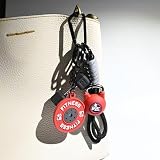 Levesica Dumbbell Keychain set Silicone Gym Keychain Motivational Gym Accessories Fitness Gifts for Boyfriend Girlfriend (Black & Red)