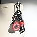 Levesica Dumbbell Keychain set Silicone Gym Keychain Motivational Gym Accessories Fitness Gifts for Boyfriend Girlfriend (Black & Red)