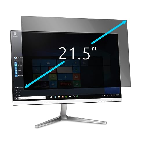 Kensington Monitor Privacy Screen Filter, 2-Way Removable Protector for 21.5" 16:9 Monitors, Anti Glare Coating, Reversible Screen Cover with Blue Light Reduction to Prevent Eye Strain (‎628335)