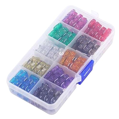 Kit de fusibles para auto 110 piezas surtidas medianas y pequeñas 2A a 35 amperios miniatura 2