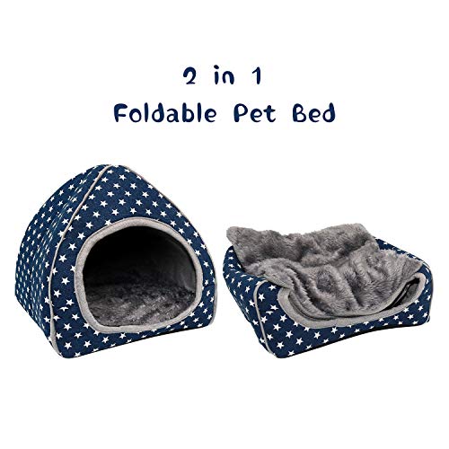 Bwogue Guinea Pig House Bed Cozy Hamster Cave Large Hideout For Dwarf Rabbits Hedgehog Bearded Dragon Winter Nest Hamster Cage Accessories #TOP4