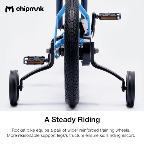 Image of Chipmunk Kids Bike 12 14 16 18 Inch Bicycle with Training Wheels Beginners Boys Girls Ages 3-10 Years Multiple Colors