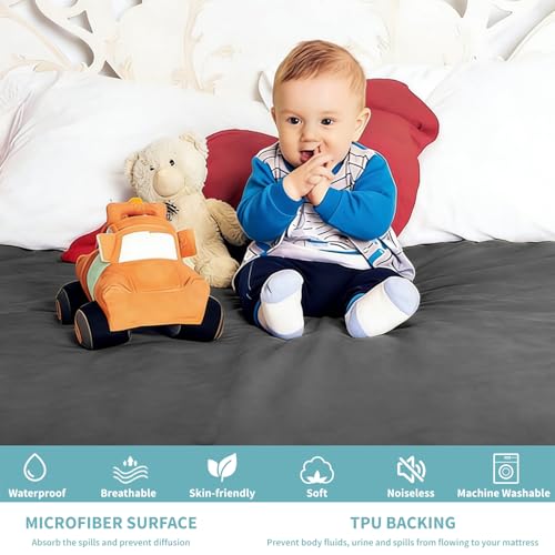 Image of Ruili Queen Mattress Protector Waterproof Washable Noiseless 2 Pack