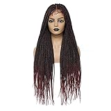 freeflower Braided Hair Wigs, Freeflower 30 inch Pure Handmade Box Braided Synthetic Hair Lace Front...