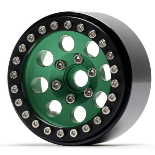 Moyeu roues 1.9 pouces alu vert pour supprimer le jeu mécanique de votre Traxxas TRX4