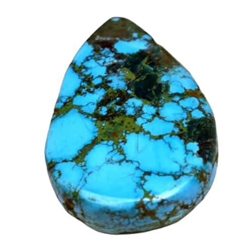 Cabochon poire turquoise naturelle de qualité gemme pour haute joaillerie