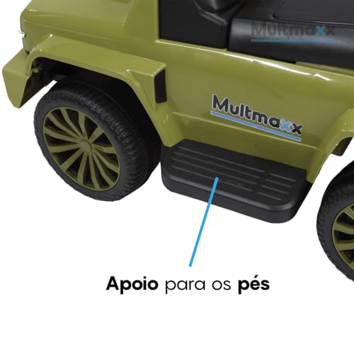 Carrinho de Passeio Quadriciclo Infantil Jip com Empurrador Multmaxx (Verde)