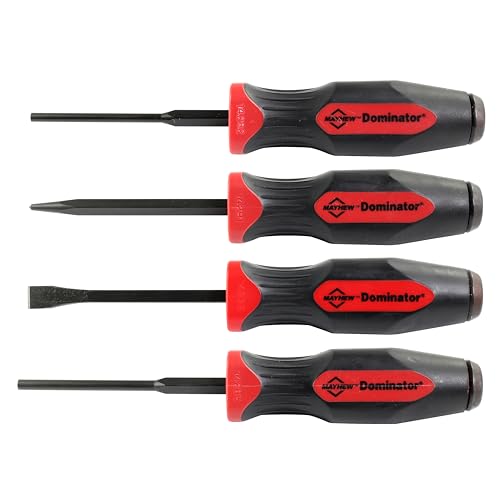 Mayhew Tools 14050 Punch and Chisel Set, 4-Piece Demo Tool Set, Black Oxide Finish