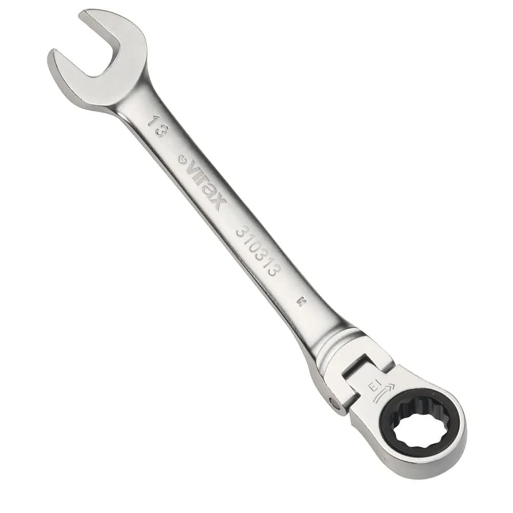 jeu de 7 clés à cliquet - tête flexible à 180 degrés - d8-9-10-11-12-13-17mm - virax 310325