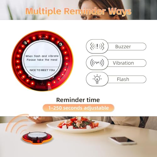 Image of Restaurant Pager System 20 Coaster Pagers and Beepers, Restaurant Beepers Buzzers System with Vibration Flashing Buzzer Queue Wireless Calling System for Food Truck Church Nursery Coffee Shop Bar