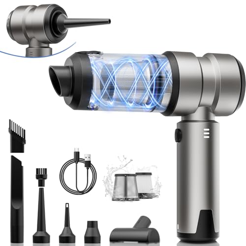 Handstaubsauger Akku,18000 PA Handstaubsauger Auto,Handstaubsaugers KabellosverfüGt üBer Einen BüRstenlosen Motor,Drei Saugleistungsstufen,Geeignet füR Zuhause,Auto,Camping,KüChe und Tierhaare