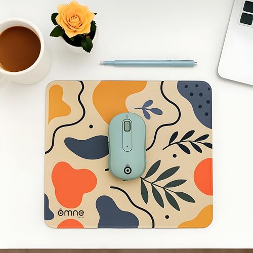 Image of Mousepad for Desk | Smooth Waterproof Surface, Anti-Slip Rubber Base, Durable & Comfortable Mouse Pad for Office, Laptop & Computer (Leaf Wave Patten)