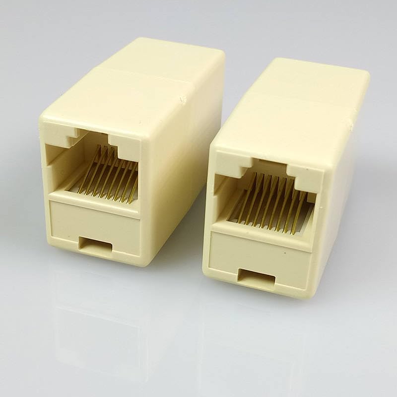 100pcs/lot Newtwork Ethernet LAN Cable Coupler Connector RJ45 CAT 5 5E Extender Plug Adapter Factory