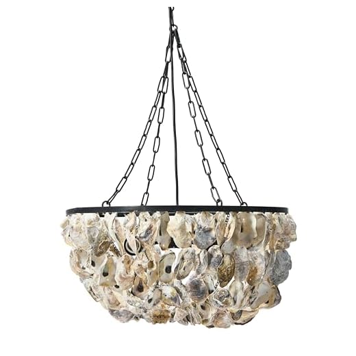 Creative Co-Op Oyster Shell Chandelier, Small