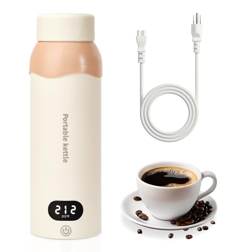 Portable Travel Electric Kettle,Food-Grade 316 Stainless Steel Small Mini Kettle,500ML Hot Water Boiler with 4 Temperature Settings,Fast Boiling water with Auto Shut-Off and Boil Dry Protection