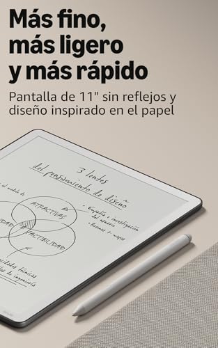 Miniatura 4 de Amazon Kindle Scribe (última generación): más fino, ligero y rápido, con pantalla similar al papel de 11" y luz frontal; escribe en cuadernos, documentos y libros (64 GB)