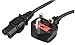 Price comparison product image Invero® 2M UK Mains Plug to IEC C15 Notched Kettle Power Cable Lead ideal for PC Monitor Server - 2 Metre Black