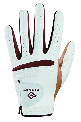 Bionic Women's Relaxgrip Left Hand Golf Glove, White/Caramel, Small #TOP10
