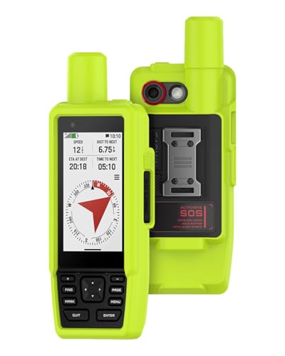 Funda para Garmin GPSMAP H1i Plus de silicona flexible verde brillante