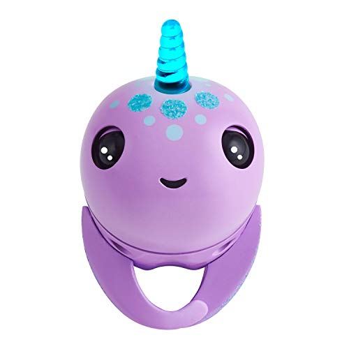 Wowwee Fingerlings Light Up Narwhal - Nelly (Purple) - Friendly Interactive Toy #TOP3