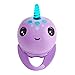 WowWee Fingerlings Light Up Narwhal - Nelly (Purple) - Friendly Interactive Toy