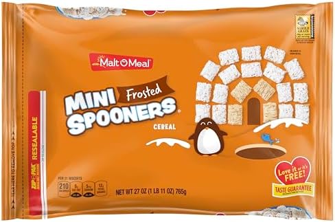 Malt-O-Meal Mini Frosted Spooners Breakfast Cereal, 27 oz Bag