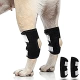 Talltalk 1 Pair Short Rear Leg Hock Brace Canine Dog Leg Brace for Rear Leg Dog Knee Brace Dog Leg Sleeve Hind Leg Joint Compression Wrap with Reflective Strap for Torn ACL CCL Ankle Support (Small)
