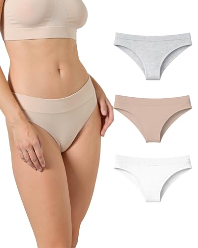 Image of Risalti Underwear Women Brazilian Bamboo 3 Pcs - Women's Knickers, Seamless Knickers For Women, Womens Underwear, Knickers For Women Multipack, Pants For Women - Made in Italy