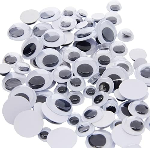 Creation Station 100 Peel & Stick Wiggle Eyes, Black, Assorted Sizes
