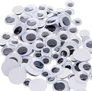 Creation Station 100 Peel & Stick Wiggle Eyes, Black, Assorted Sizes