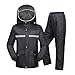 Produktbild LXJ Regenmantel, REGT Hose, Im Freien Wasserdichten Und Regendichte Anzug, Reflektierende Kleidung, Regenkleidung for Männer Wasserdicht Mit Kapuze Motorrad-Reiten Golf Angeln Arbeiten Im Freien