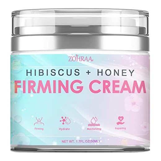 Hibiscus and Honey Firming Cream, Neck Firming Cream, Skin Tightening Cream, Skin Firming and Tightening Lotion for Face and Body, Anti-Wrinkle Cream for Firming, Tightening, Moisturizing Skin, With Hibiscus Extract and Honey